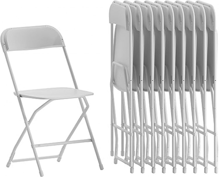 white resin chairs