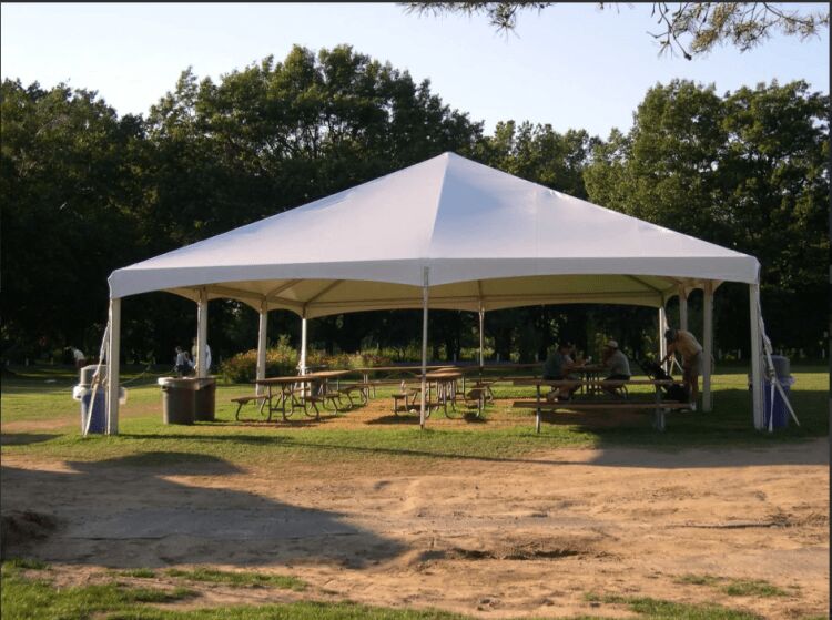 20x30 party tent rental set up for an event in Alabama