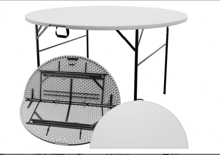 60 inch round folding table