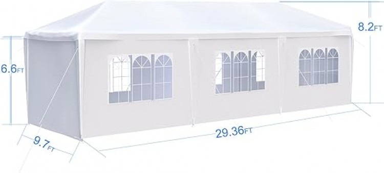 10x30 tent with sidewalls